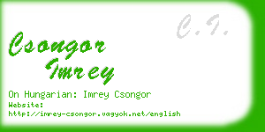 csongor imrey business card